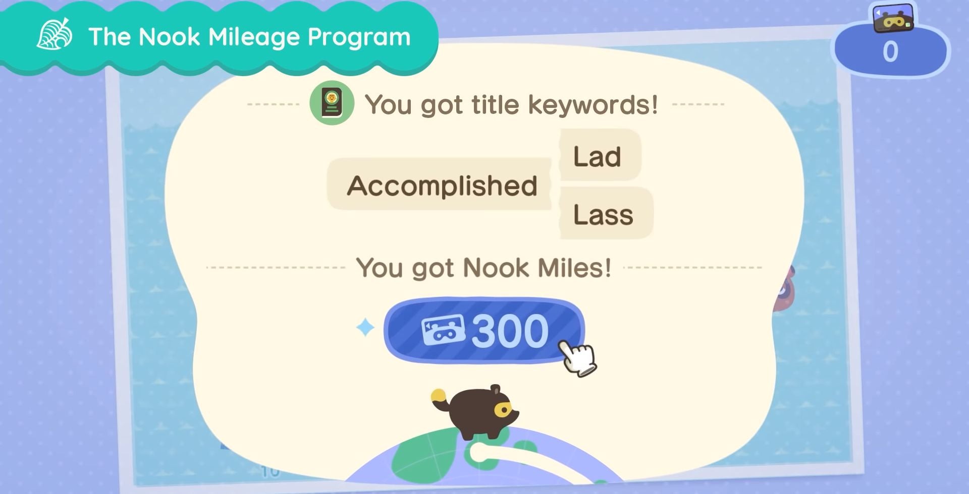 Animal Crossing Nook Miles, the Nook Mileage Program and Nook Miles